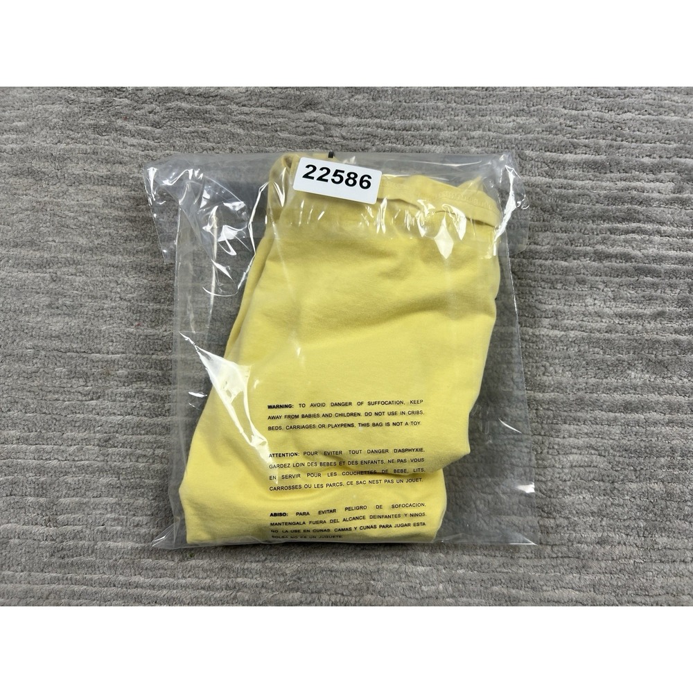 Express Top Womens Large Yellow Short Sleeve Cotton Blend Casual - Picture 13 of 13